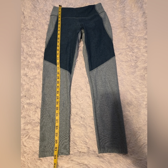 Outdoor Voices + Madewell Leggings Color Blue/Green Size Small - Picture 3 of 8